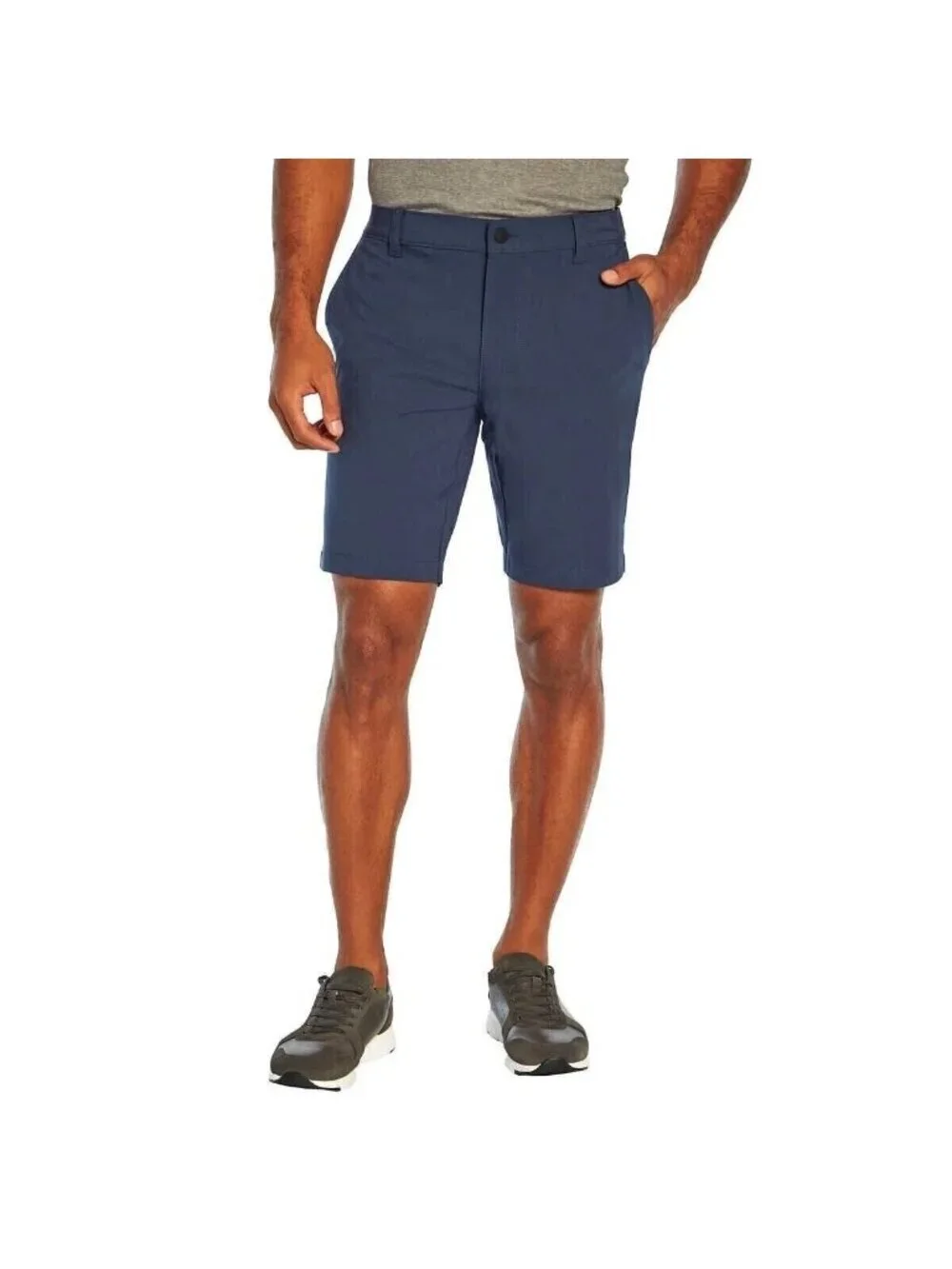 NWT Banana Republic Men's 36 Navy Blue Stretch Shorts Flat Front Casual J1975